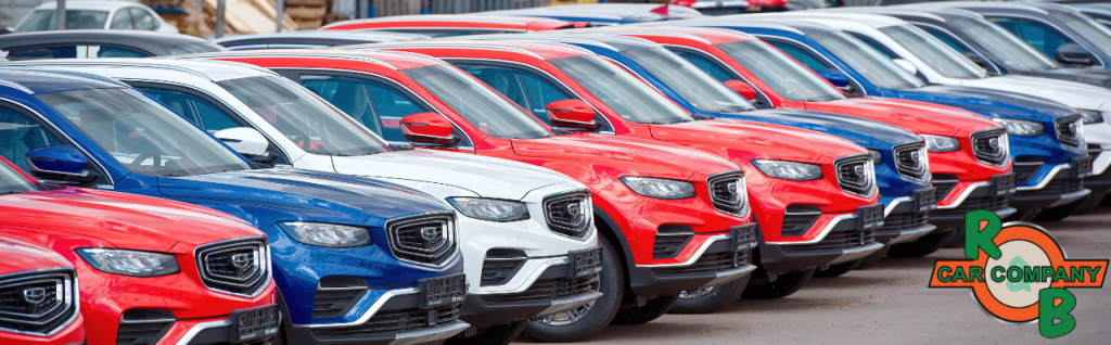 Used SUVs lined up at R&B Car Company Warsaw
