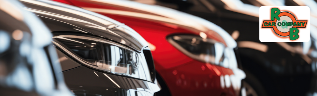 R&B Car Company Warsaw dealership exterior showcasing a variety of used cars for sale