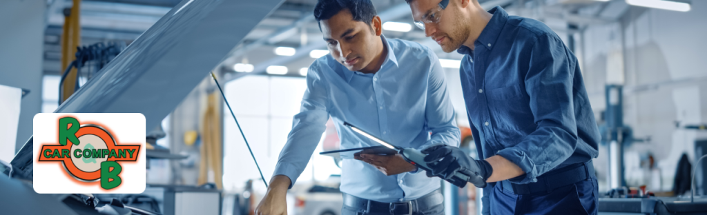 Certified technician performing vehicle maintenance and repair at R&B Car Company Warsaw