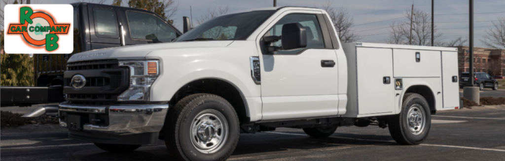 A customer browsing used pickup trucks online through R&B Car Company’s website from their home in Warsaw, Indiana.
