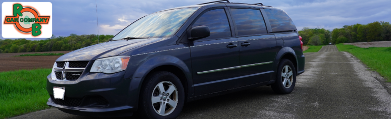 Exterior view of a Dodge Grand Caravan parked at R&B Car Company in Warsaw, Indiana